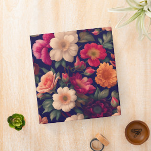 A wallpaper with a floral pattern 3 ring binder