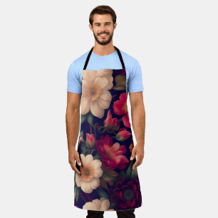A wallpaper with a floral pattern apron