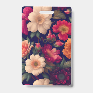 A wallpaper with a floral pattern badge