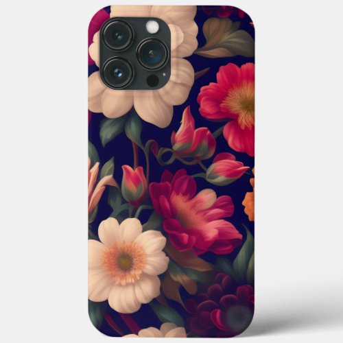 A wallpaper with a floral pattern  iPhone 13 pro max case