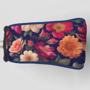 A wallpaper with a floral pattern golf head cover