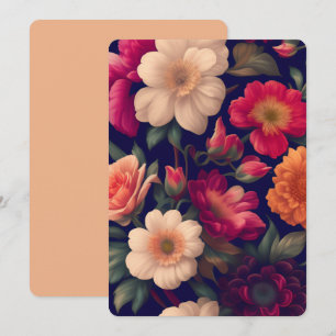 A wallpaper with a floral pattern invitation