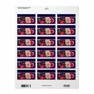 A wallpaper with a floral pattern  label