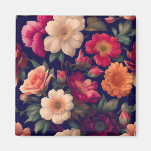 A wallpaper with a floral pattern magnet