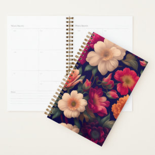 A wallpaper with a floral pattern planner