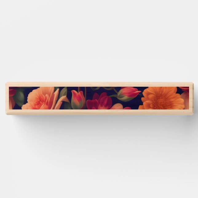 A wallpaper with a floral pattern  topple tower (Front)