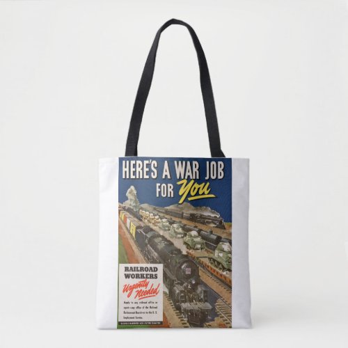 A War Job For You  WW2       Large Tote Bag