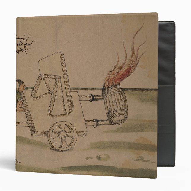 A War Machine, illustration from 'De Machinis' 3 Ring Binder (Front/Inside)