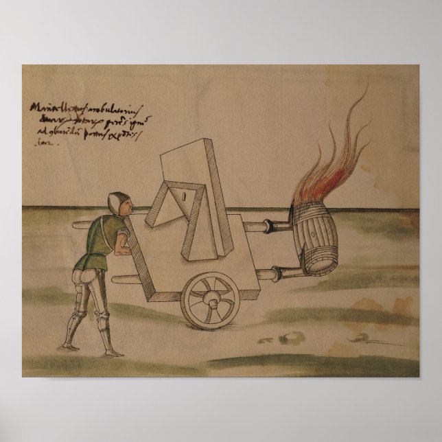 A War Machine, illustration from 'De Machinis' Poster (Front)