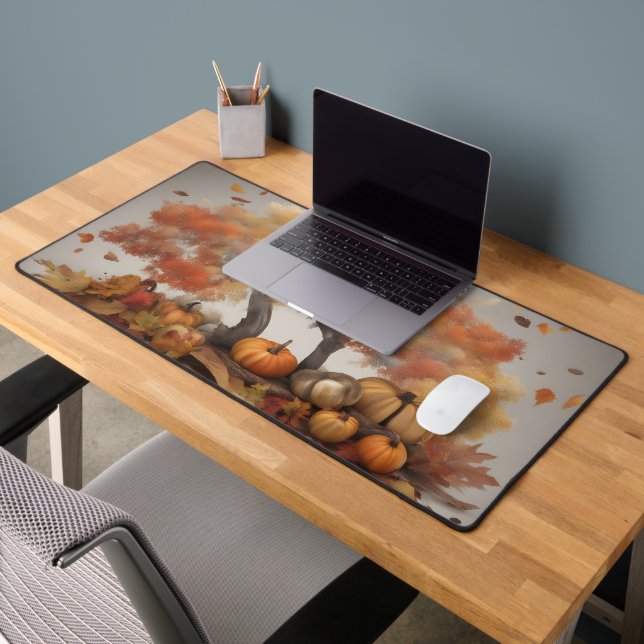 A warm and colorful autumn scene  desk mat (Office 2)