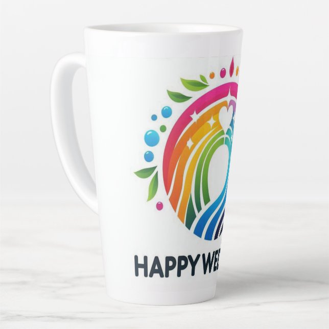 A Warm and Cozy Wedding Gift Latte Mug (Left Angle)