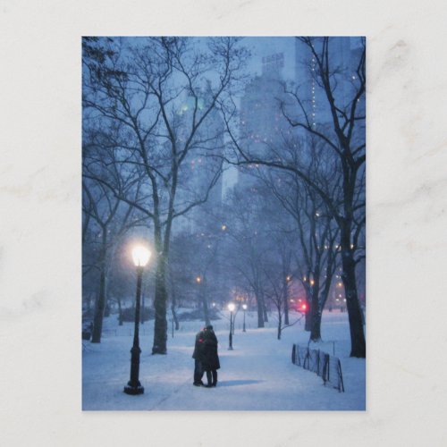 A Warm Kiss On A Cold Night Postcard