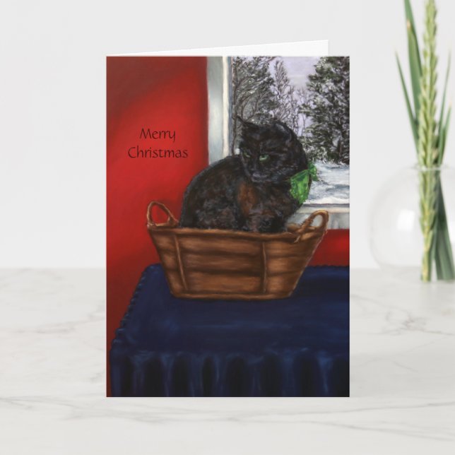 A Warm Snowy Christmas Holiday Card (Front)