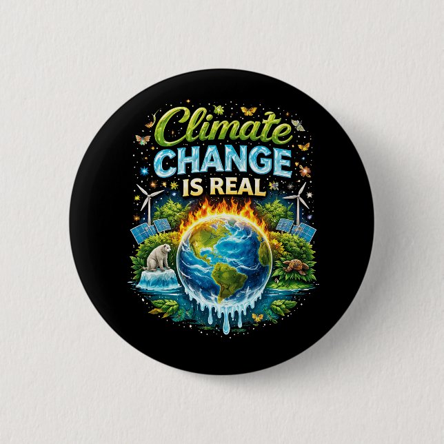 A Warming World Button (Front)