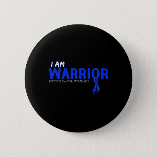 A Warrior Alopecia Areata Awareness Blue Ribbon  Button