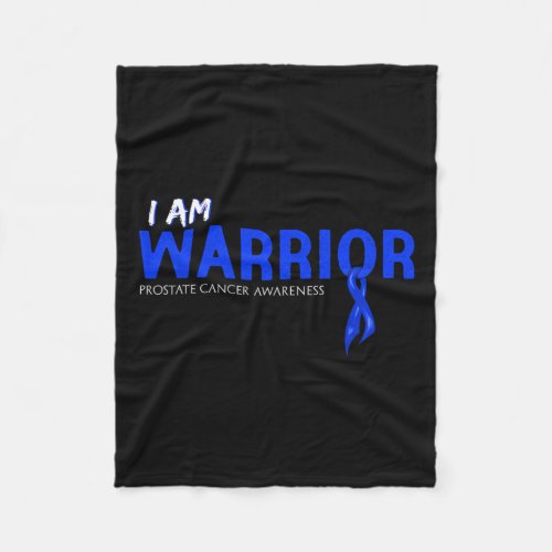 A Warrior Alopecia Areata Awareness Blue Ribbon  Fleece Blanket