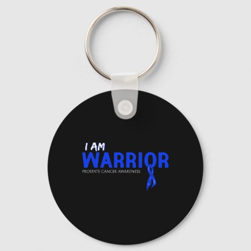 A Warrior Alopecia Areata Awareness Blue Ribbon  Keychain