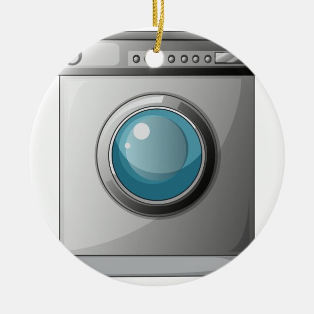 A washing machine ceramic ornament (Front)