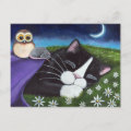 A Watchful Eye | Fantasy Tuxedo Cat Art Postcard