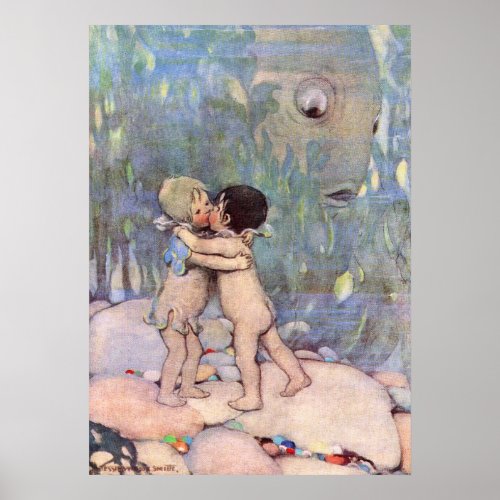 A Water Baby by Jessie Willcox Smith Poster