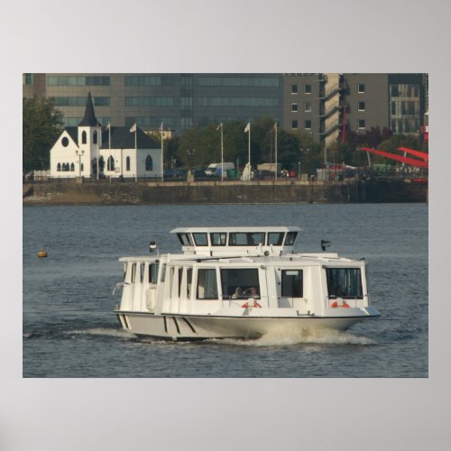 A Water Bus at Cardiff Bay Poster