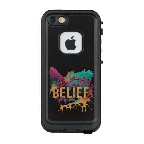 A water proof cover iphone text Bolster Belief 