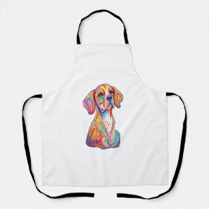 A Watercolor Dog Apron