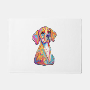 A Watercolor Dog Doormat