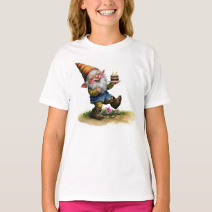 A Watercolor Painting of a Happy Gnome T-Shirt