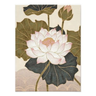 A Watercolor Study of the Lotus Flower Photo Print