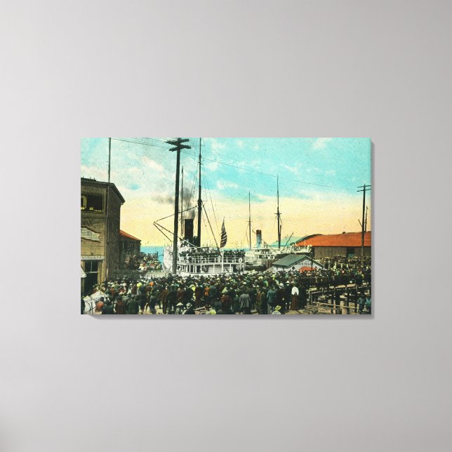 A Waterfront Departure for Alaska Scene Canvas Print (Front)
