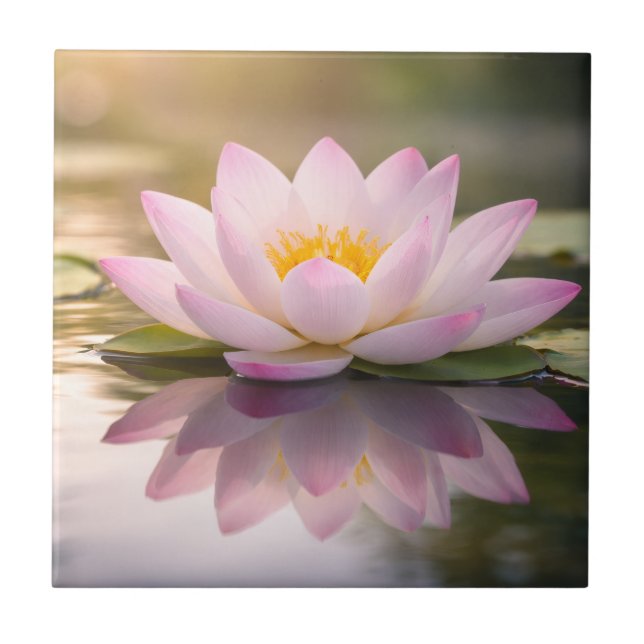 A Waterlily Ceramic Tile (Front)