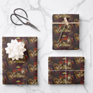 A Waterloo Dogs Playing Poker Cards Gambling Wrapping Paper Sheets
