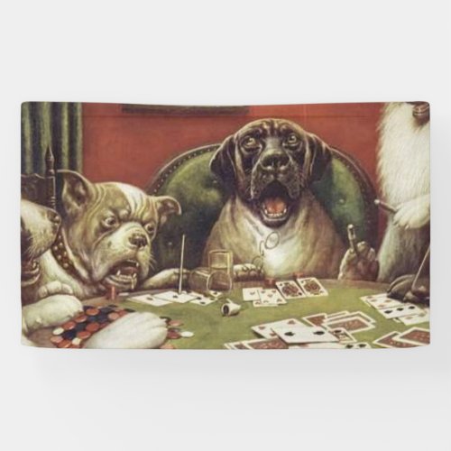 A Waterloo _ Dogs Playing Poker _ Cassius Coolidge Banner