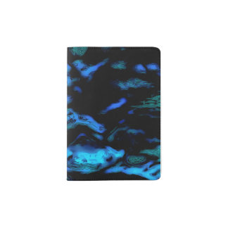 A wave of blue and black passport holder