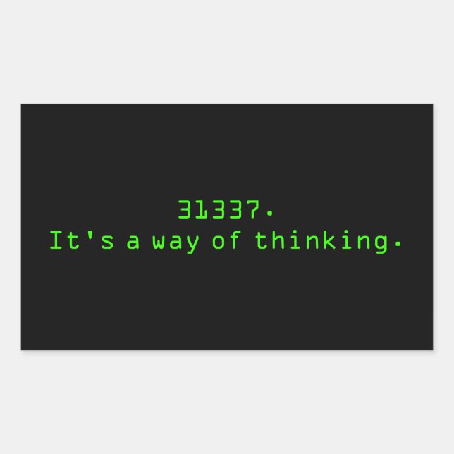 A way of thinking rectangular sticker (Front)