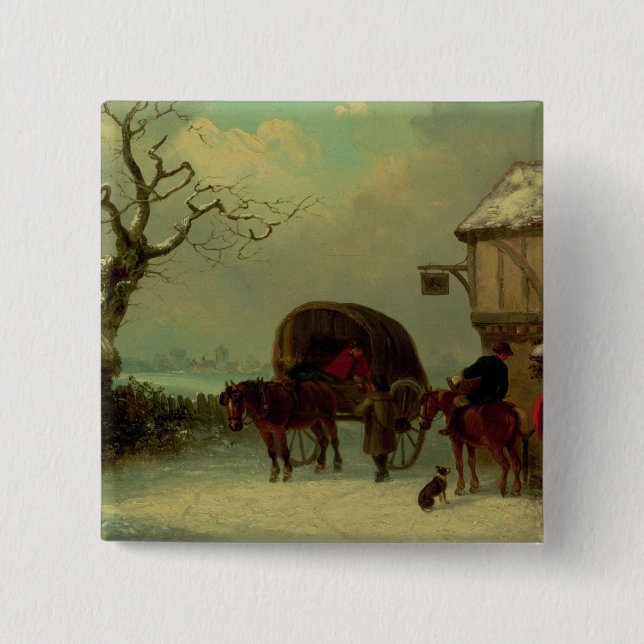 A Wayside Rest - Stopping at the Inn Button (Front)