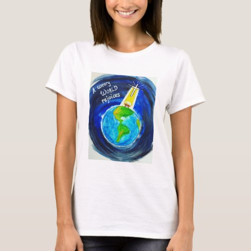A Weary World Rejoices Christmas T_shirt