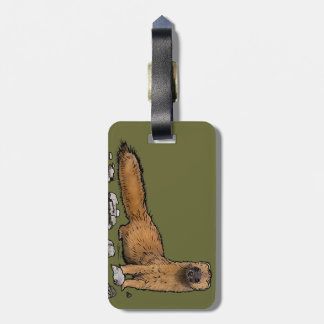 A Weasel and a Biker Owl - Double Sided Luggage Tag