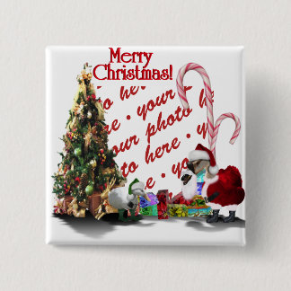 A Web Footed Christmas Button