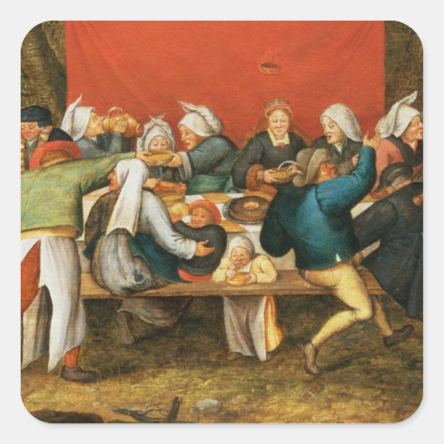 A Wedding Feast Square Sticker (Front)
