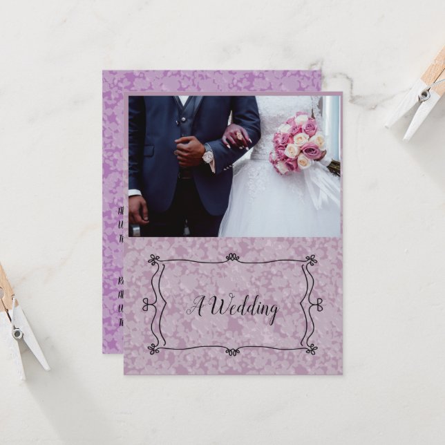 A Wedding Flat Card (Front/Back In Situ)