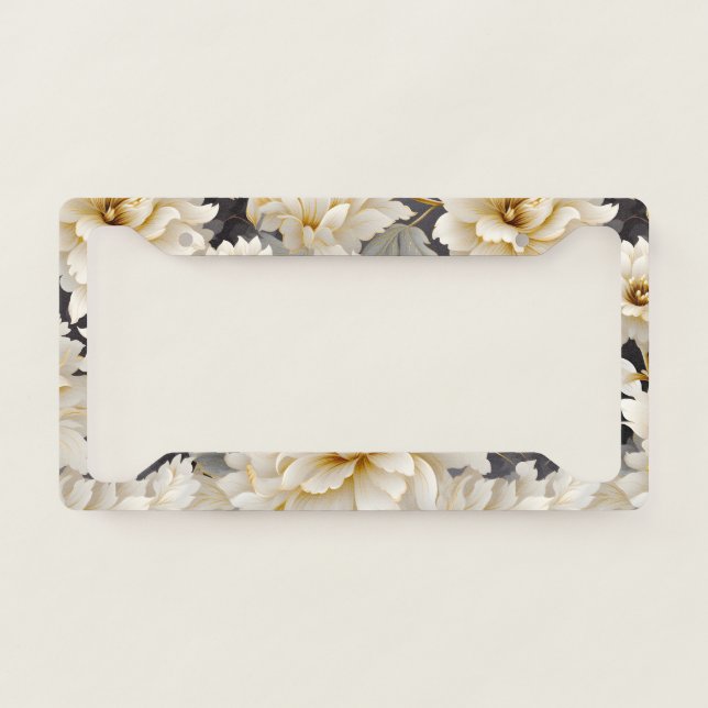 A Wedding Floral Series Design 10 License Plate Frame (Front)