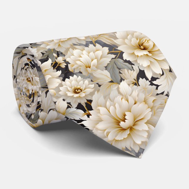 A Wedding Floral Series Design 10 Neck Tie (Rolled)