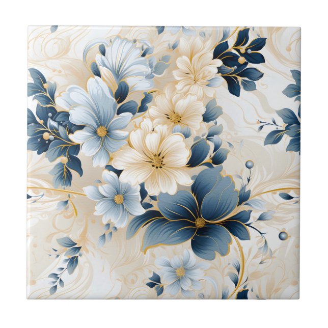 A Wedding Floral Series Design 12 Ceramic Tile (Front)