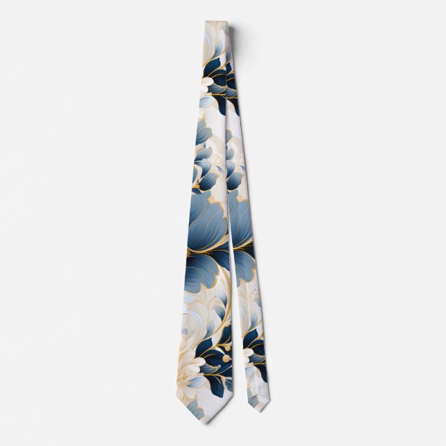 A Wedding Floral Series Design 12 Neck Tie (Front)
