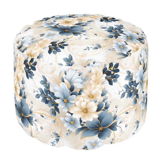 A Wedding Floral Series Design 12 Pouf (Angled Front)