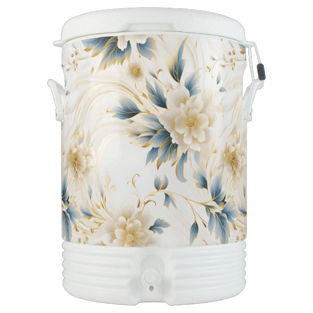 A Wedding Floral Series Design 1 Beverage Cooler (Front)