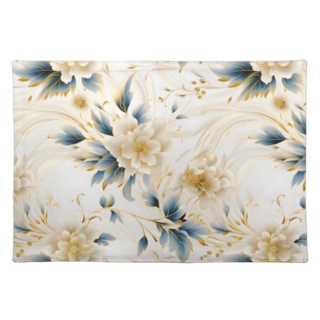 A Wedding Floral Series Design 1 Cloth Placemat (Front)