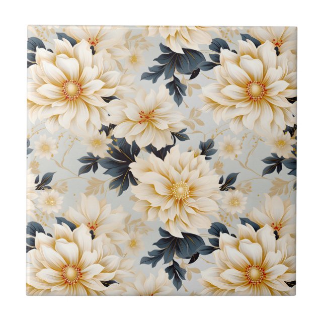 A Wedding Floral Series Design 2 Ceramic Tile (Front)